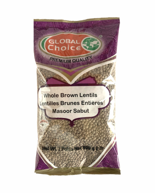 Global Choice Whole Brown Lentils 908gm ( Masoor Sabut 2lb) - Lentils | indian grocery store in Moncton