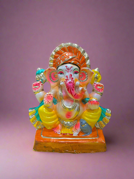 Statue de Ganesh colorée de 20 cm (écologique)