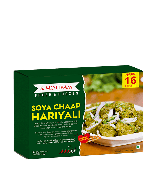 S Motiram Hariyali Soya Chaap 400g