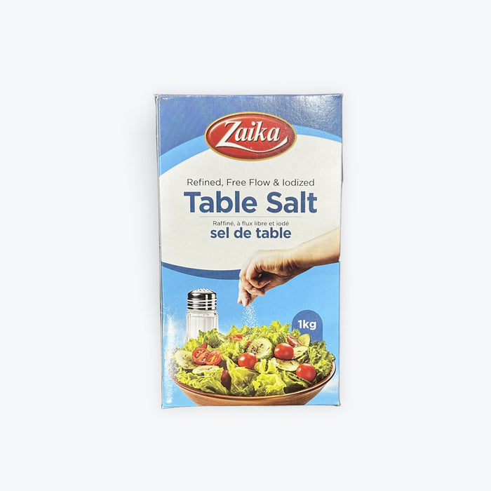 Spice Divine Zaika Table Salt 1kg — white salt granules in jar with label