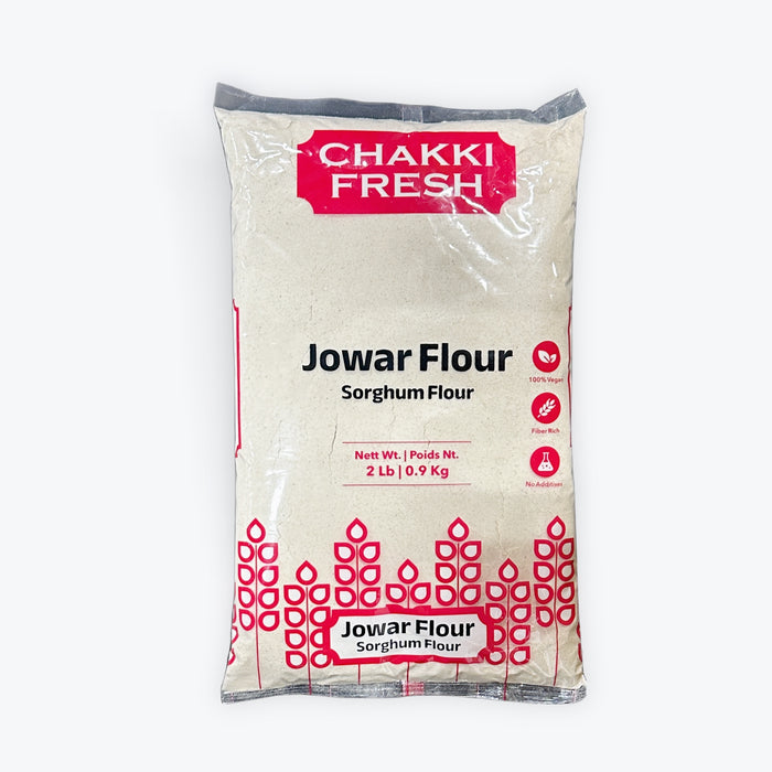 Spice Divine Chakki Fresh Jowar Flour 2Lb — premium flour bag with sorghum label