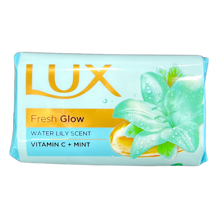 Lux Fresh Glow Soap 128g — mint-accented floral bar soap in branded packaging