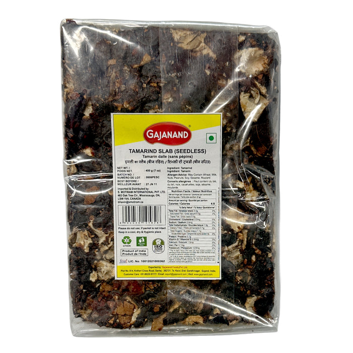 Gajanand Tamarind Slab (Seedless) 400 g — jar with label
