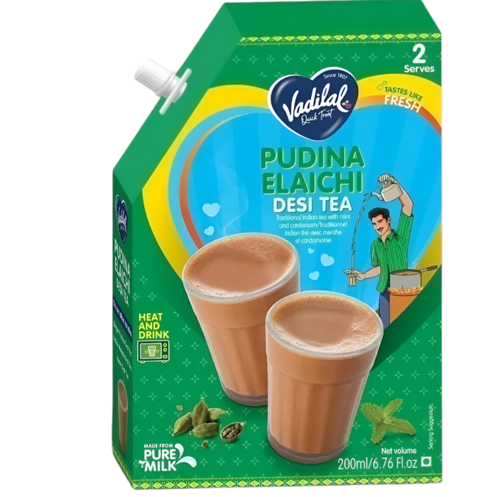 Vadilal Pudina Elaichi Tea - Heat And Drink 200ml