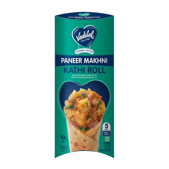 Vadilal Paneer Makhani Kathi Rouleau 200g