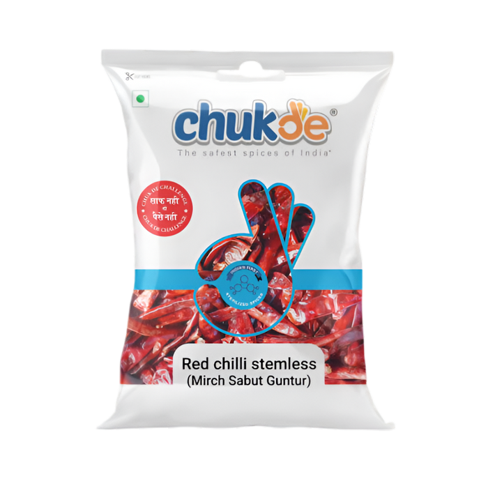 Chukde Red Chilli Whole Stemless 100g