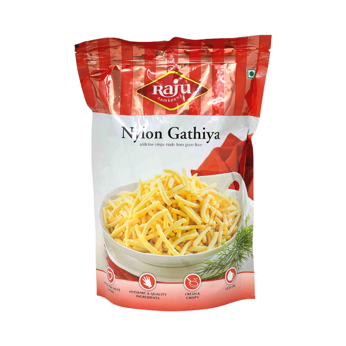 Raju Namkeen Nylon Gathiya 400g — front view of package