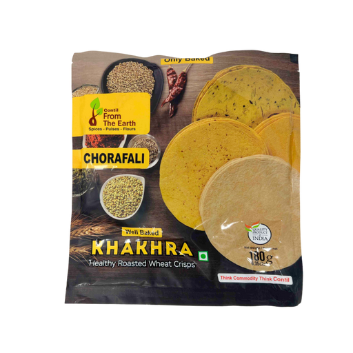 From The Earth Chorafali Khakhra 180g — packaged khakhra with brand label