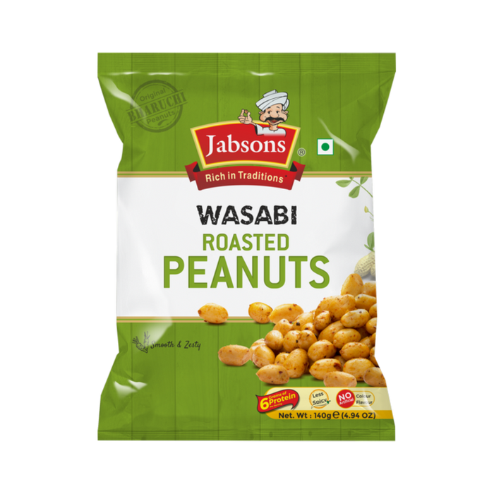 Jabsons Roasted Peanuts Wasabi 140g - Snacks - kerala grocery store in toronto