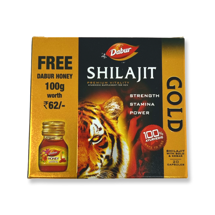 Dabur Shilajit Gold (20 Capsules) - Health Care | indian grocery store in brampton