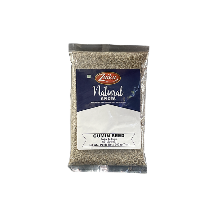 Zaika Cumin Seeds 200g — pouch of whole cumin seeds with product label