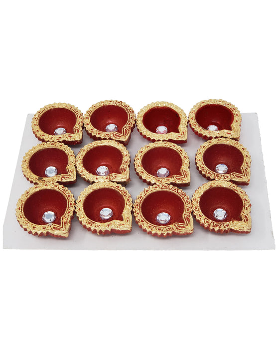 Diya Set of 12 Rangoli - Prayer (Pooja) - bangladeshi grocery store in canada