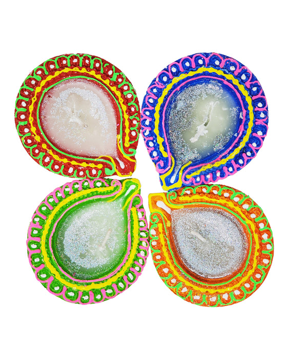 Diya Set of 4 Wax - Prayer (Pooja) - indian grocery store kitchener