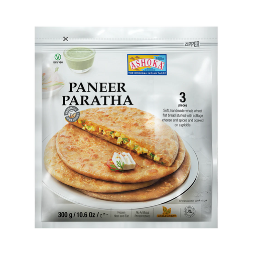 Ashoka Frozen Paneer Paratha 300gm (3pc) — front package with label