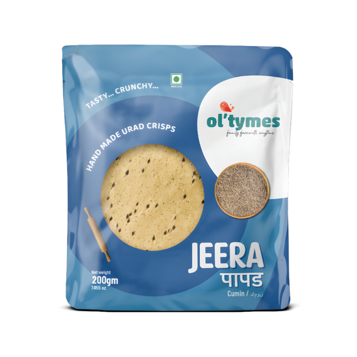 Ol'tymes Jeera Papad 200g - Papad | indian grocery store in Ottawa