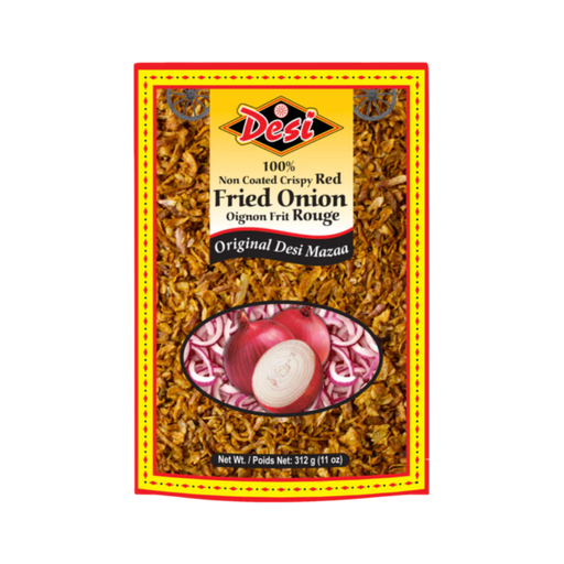Desi Non Coated Crispy Fried Onion 312g - Ready To Cook - sri lankan grocery store near me