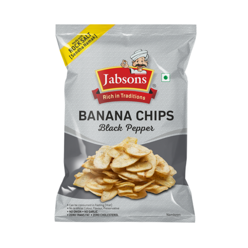 Jabsons Banana Chips Black Pepper 150gm - Snacks | indian grocery store in scarborough