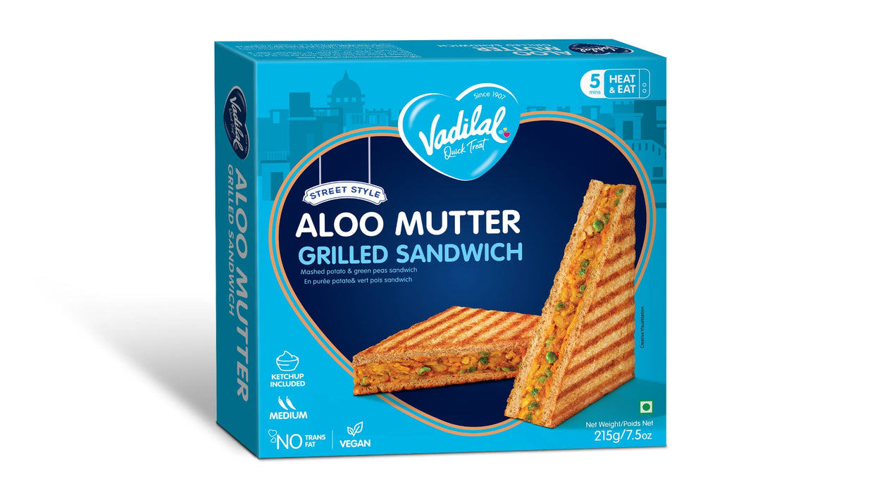 Vadilal Aloo Mutter Grilled Sandwich 215g