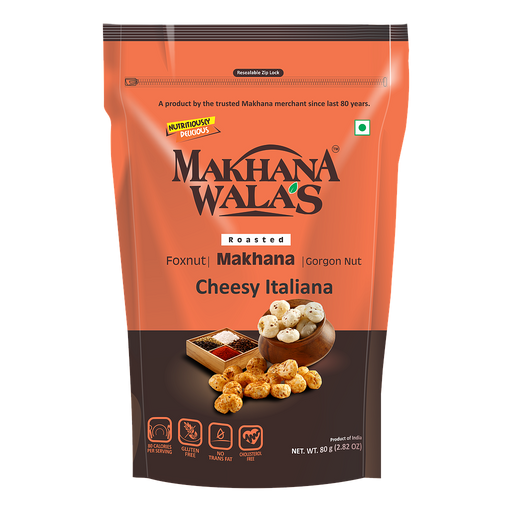 Makhanawala's Cheesy Italina Roasted Makhana 60g - Snacks - kerala grocery store in toronto