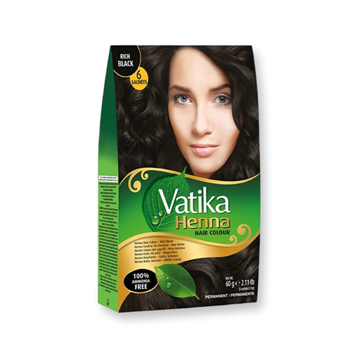 Dabur Vatika Henna Rich Black Hair colour 60g - Hair Color | indian grocery store in canada