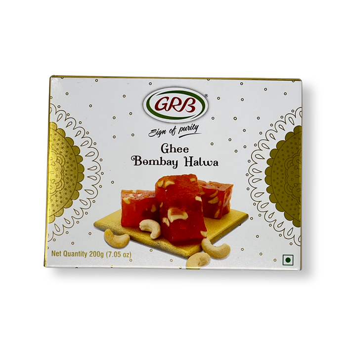 GRB Ghee Bombay Halwa 200g — box of traditional ghee halwa sweets with nuts and raisins