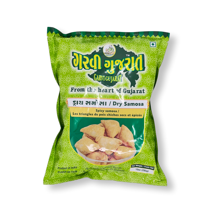 Spice Divine Garvi Gujarat Dry Samosa 285g — close-up of crispy samosas
