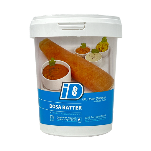 IDS Dosa Batter 500g — jar with IDS label and dosa batter on kitchen counter