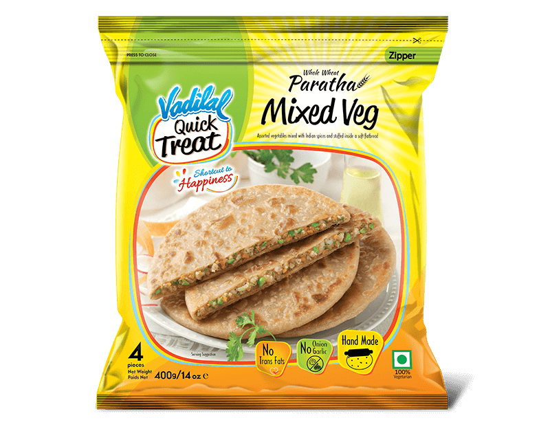 Paratha aux légumes variés Vadilal 400g (4 pièces)