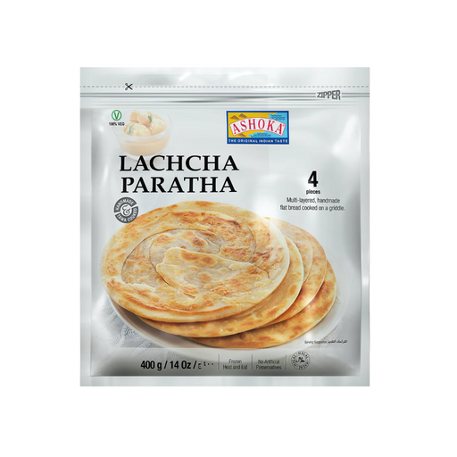 Ashoka Lachha Paratha 400g (4 Pcs) - Frozen | indian grocery store near me