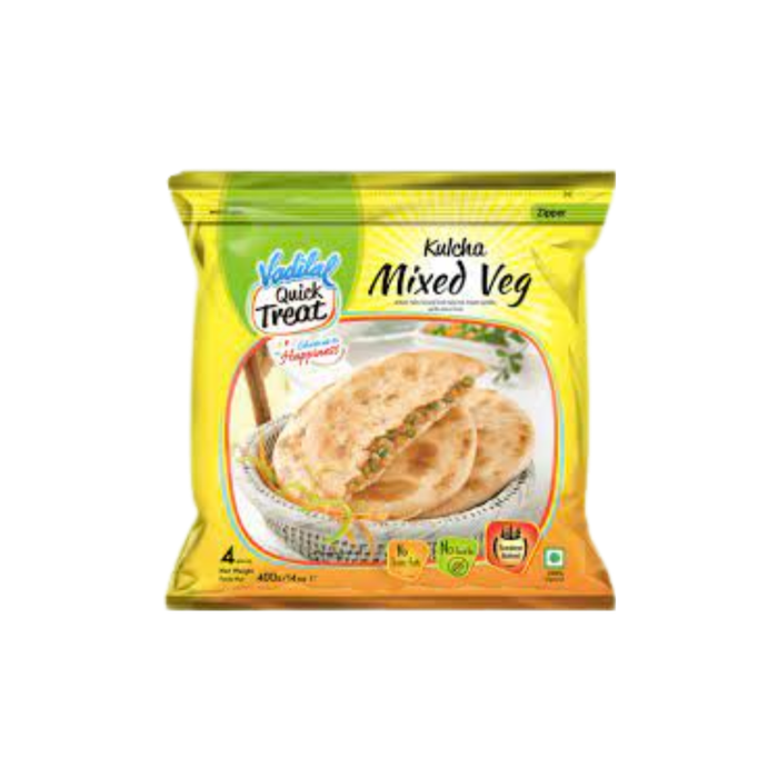 Vadilal Mixed Veg Kulcha 400g (4 pcs)