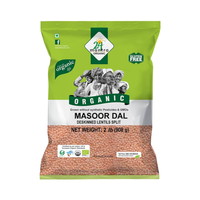 24 Mantra Organic Masoor Dal 2Lb