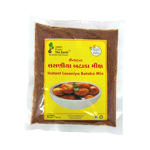From The Earth Instant Lasaniya Bataka Mix (Garlic Potato) 200g — front view of product packet