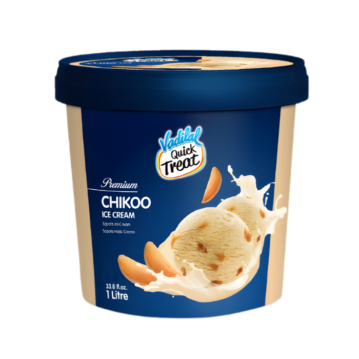 Vadilal Chikoo Ice Cream 1L