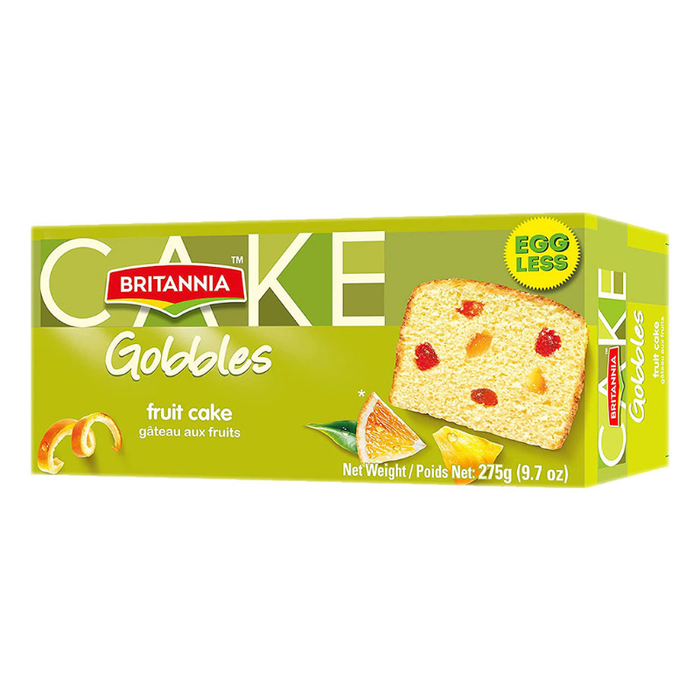 Britannia Gobbles Fruit Cake 275g (Eggless)