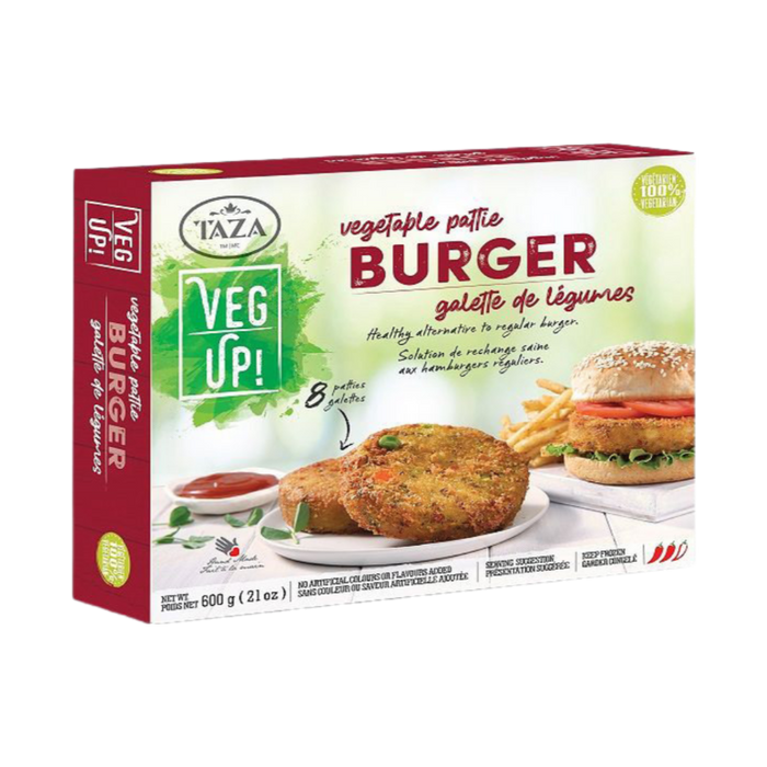 Taza Vegetable Burger Pattie 600g - Frozen | indian grocery store in Ottawa