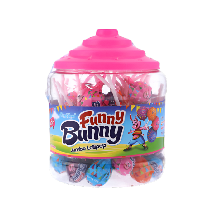 Funny Bunny Jumbo Lollipop 50 Pcs