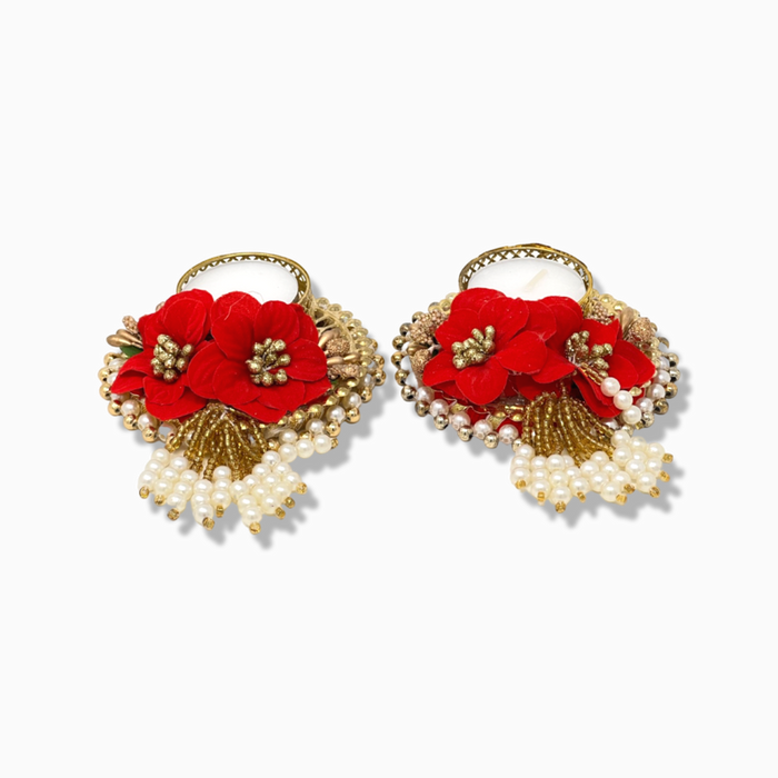 Red Bow Tie Diya - Festive | indian grocery store in Sherbrooke