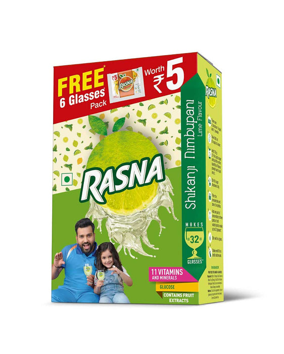 Rasna Shikanji Nimbupani 30gm - Syrup & Squash | surati brothers indian grocery store near me