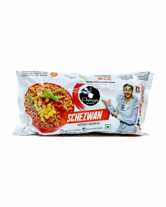 Ching's Secret Schezwan Instant Noodles Pack — front view of spicy noodle packet