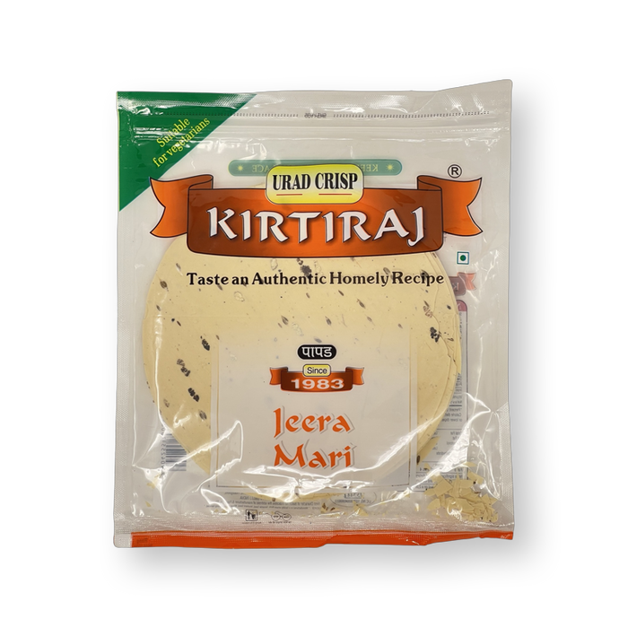 Kirtiraj Jeera Mari Papad 200g - Papad | indian grocery store in belleville