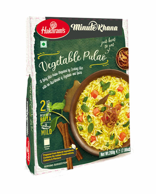 Haldiram's Ready Meal Vegetable Pulao 200gm - Ready To Eat | surati brothers indian grocery store near me